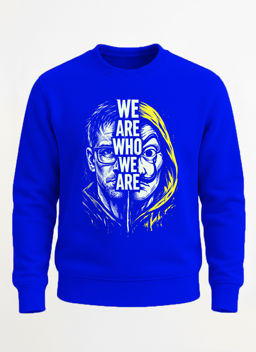 Customized we are who black sweat shirt