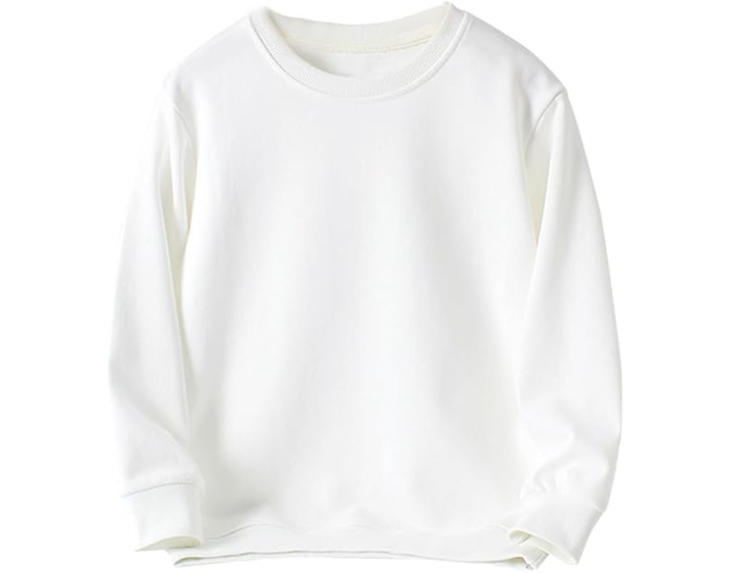 KISBINI Little Boys Crewneck Sweatshirt Long Sleeve Solid Tops for Kids