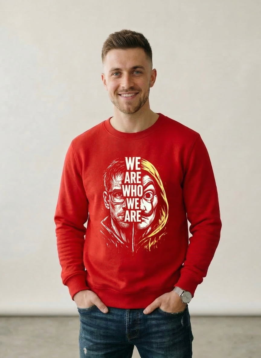 Customized we are who black sweat shirt