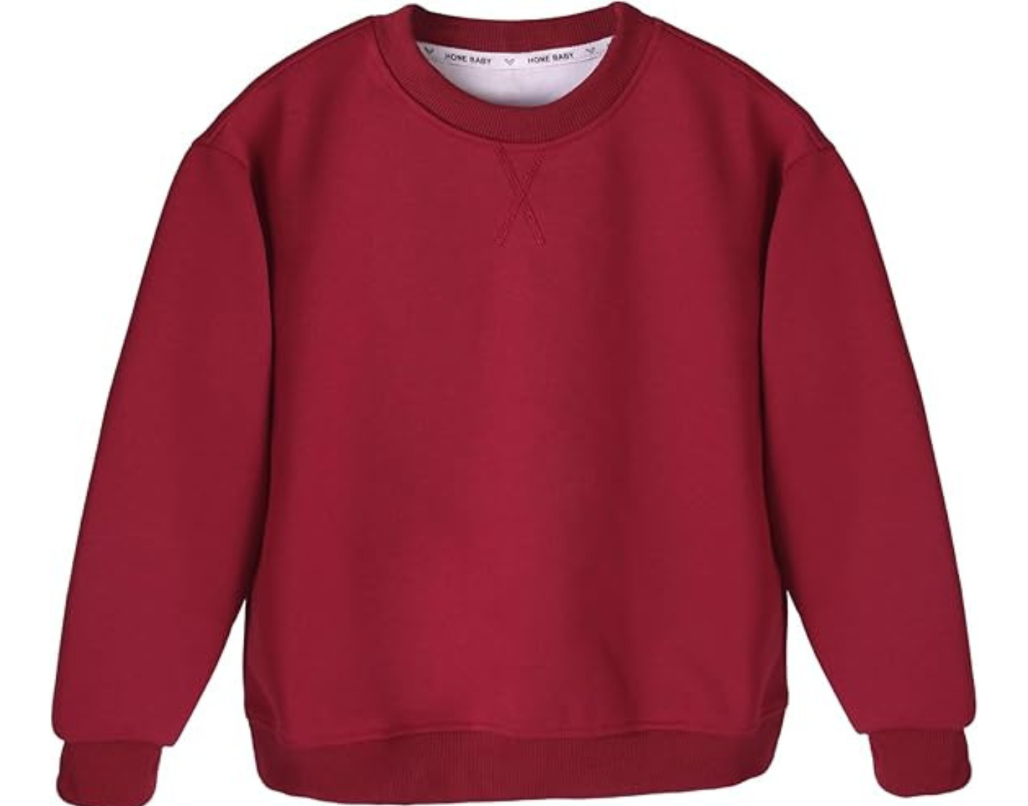 Kids Crewneck Sweatshirt 12 Months-8 Years, Soft Cotton Long Sleeve Solid Tops for Boys and Girls, Casual Daily Wear