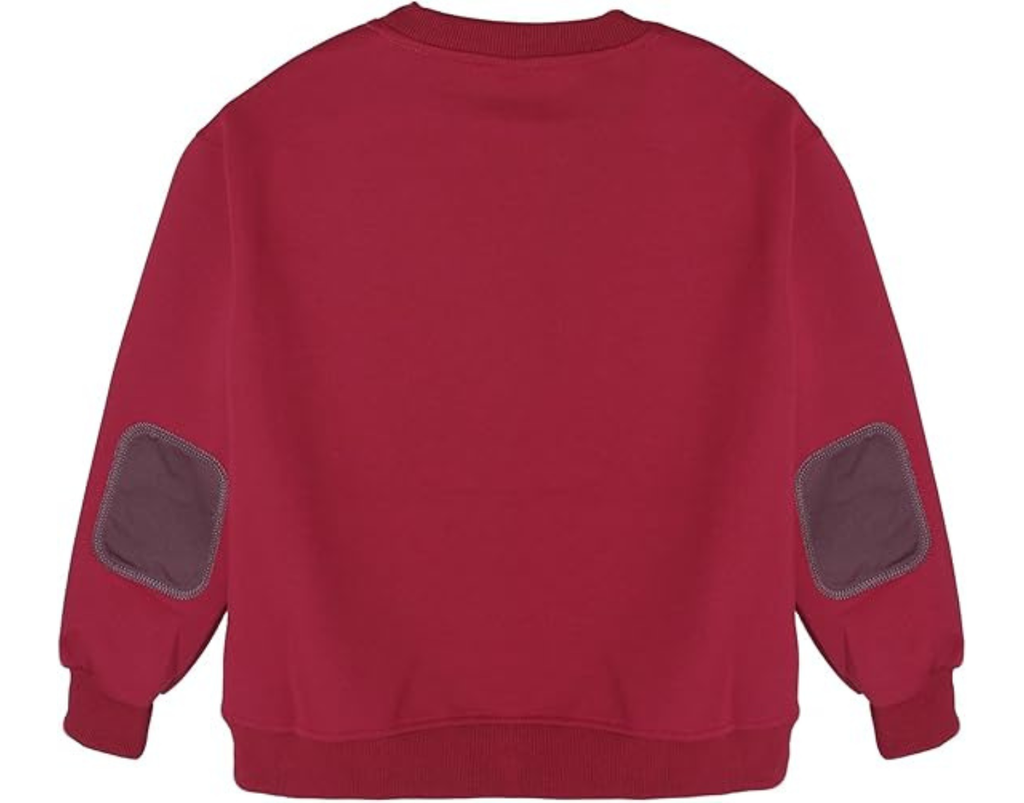 Kids Crewneck Sweatshirt 12 Months-8 Years, Soft Cotton Long Sleeve Solid Tops for Boys and Girls, Casual Daily Wear