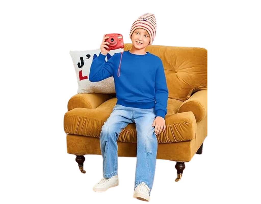 Haloumoning Boys Crewneck Pullover Sweatshirts Kids Youth Casual Long Sleeve Shirts 5-14 Years