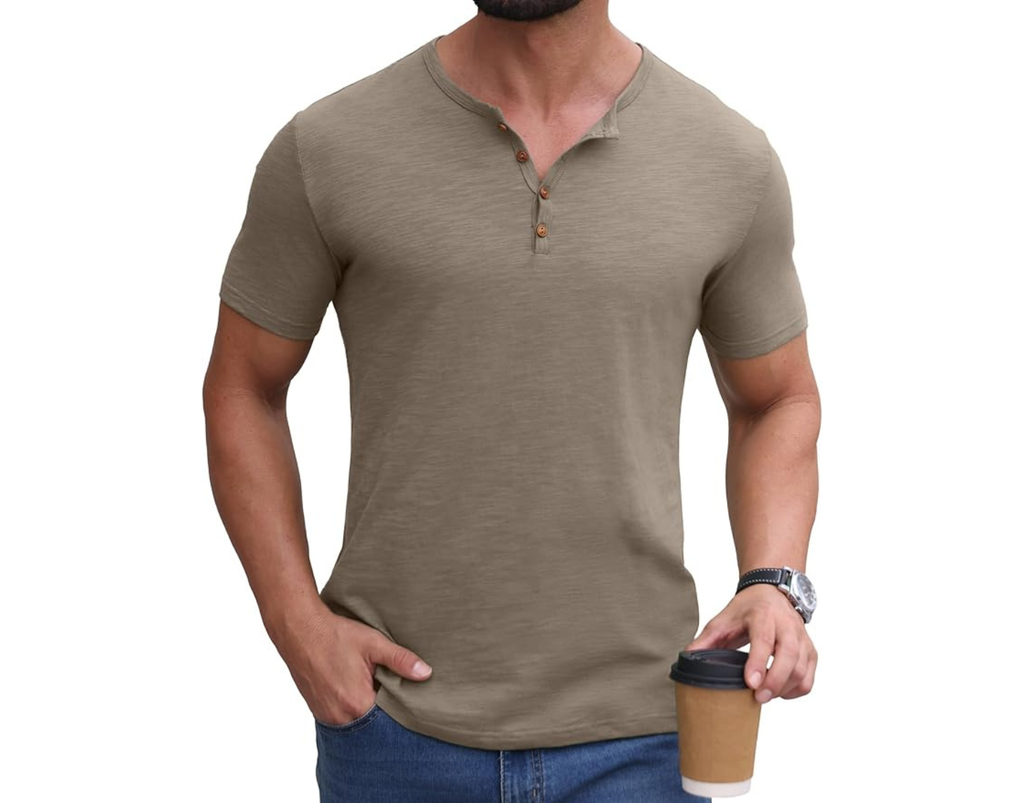 NTO THE AM Premium V Neck T Shirts for Men - Modern Fitted Tees S - 2XL Vneck Undershirts
