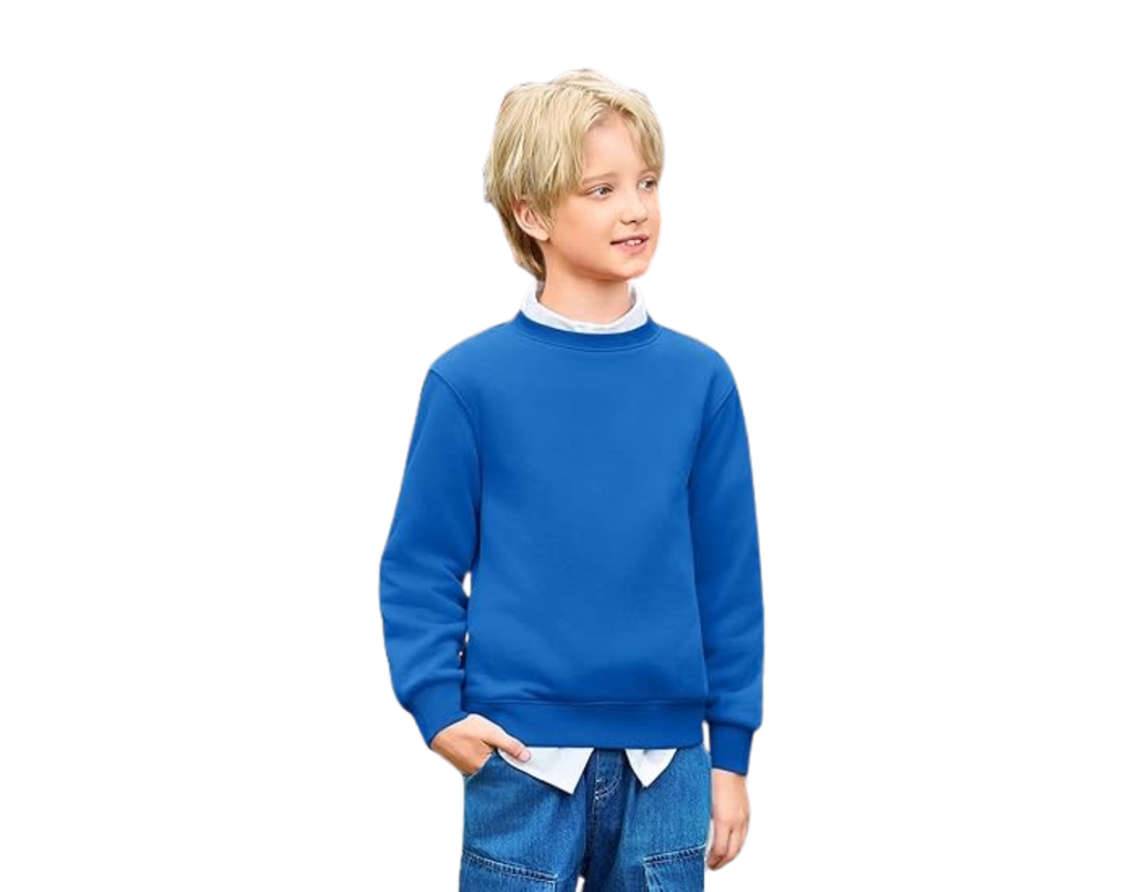 Haloumoning Boys Crewneck Pullover Sweatshirts Kids Youth Casual Long Sleeve Shirts 5-14 Years