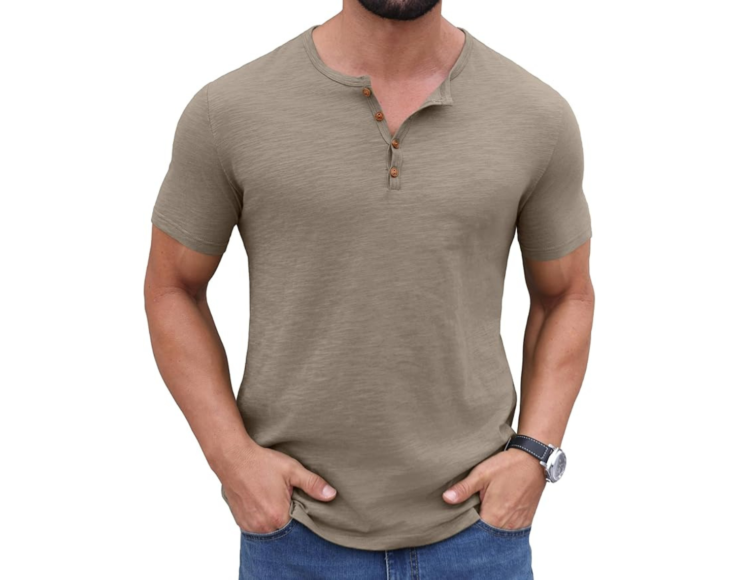 NTO THE AM Premium V Neck T Shirts for Men - Modern Fitted Tees S - 2XL Vneck Undershirts