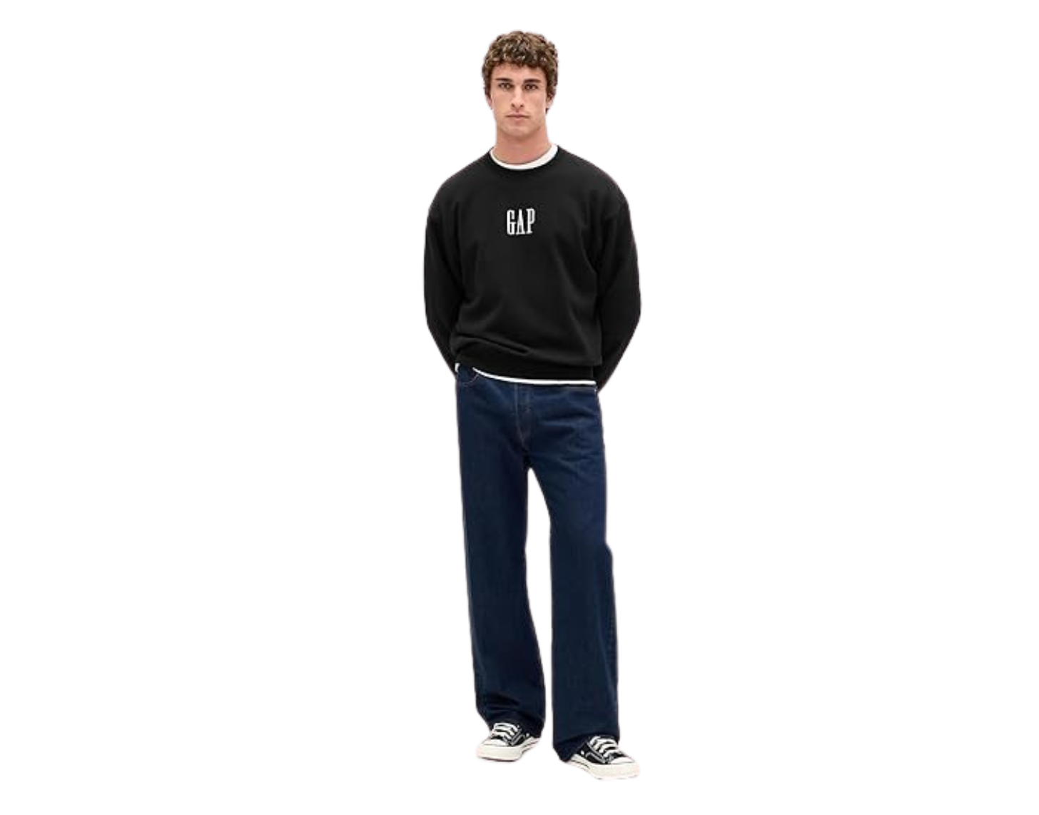 GAP Men's Logo Crewneck Fleece Sweatshirt
