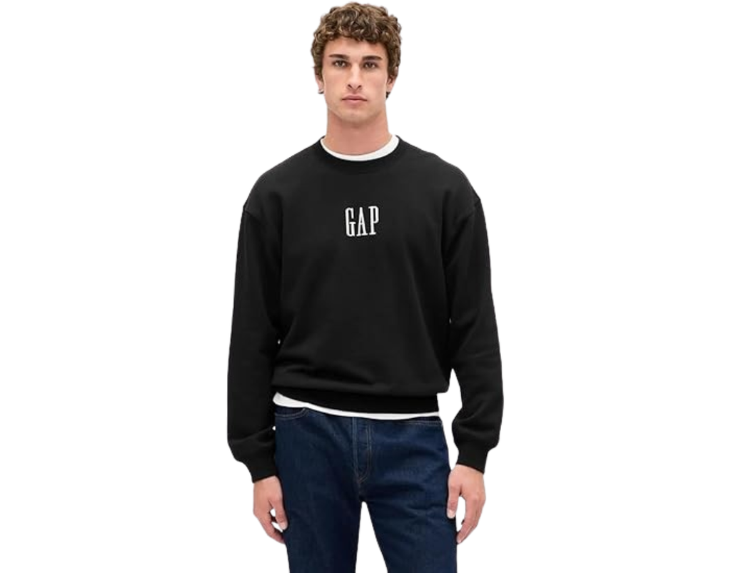 GAP Men's Logo Crewneck Fleece Sweatshirt