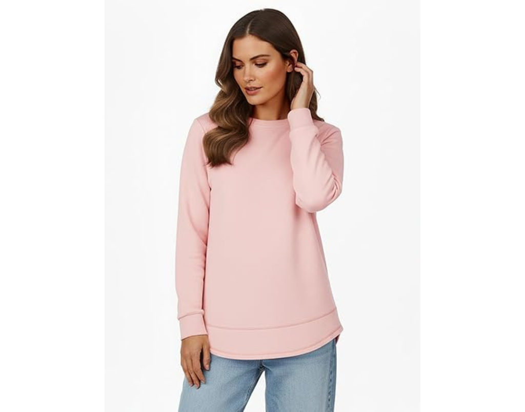 AURUZA Sweatshirt for Women Long Sleeve Crewneck Sweatshirt Women Causal Loose Fit Pullover Tunic Top Fall Clothes Shirts