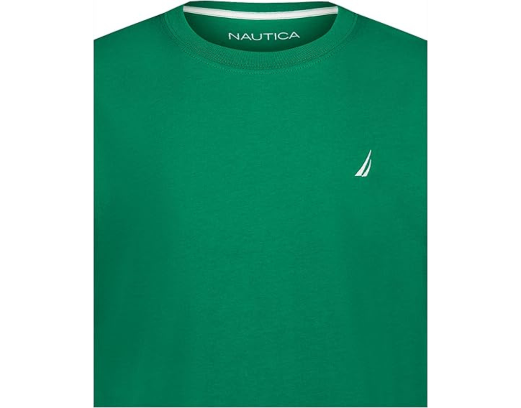 Nautica Boys' Short Sleeve Solid Crew Neck T-Shirt, Soft, Comfortable, Relaxed Fit