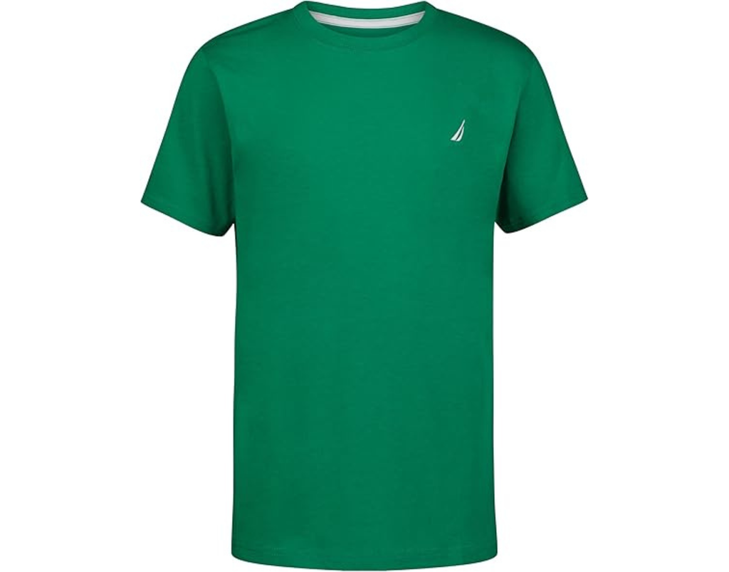 Nautica Boys' Short Sleeve Solid Crew Neck T-Shirt, Soft, Comfortable, Relaxed Fit