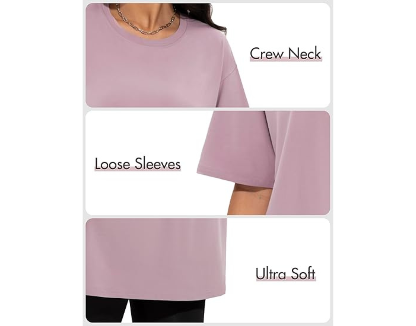 Siimcuzy 4 Pack Oversized Tshirts for Women, Loose Fit Crew Neck Summer Baggy Tops Workout Tees Plus Size T Shirts