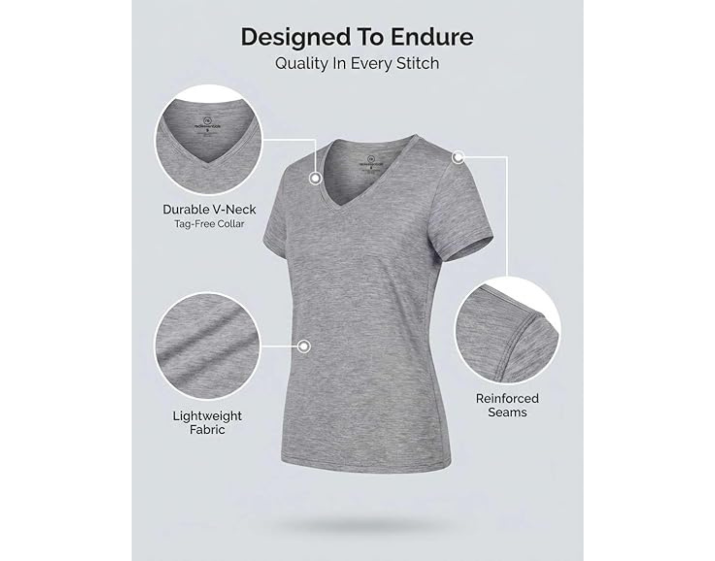 4 Pack V Neck T Shirts for Women Basic Tees Casual Short Sleeve Shirts Loose Fit Plus Size Tops Plain Summer Clothes